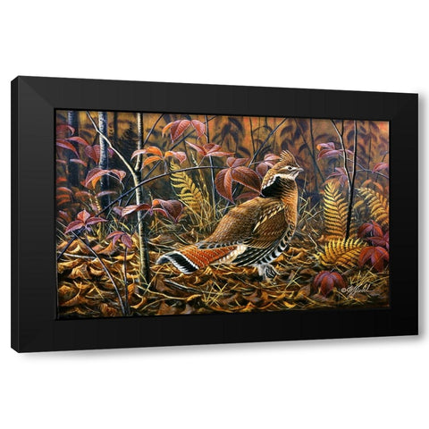 Under The Brambles Black Modern Wood Framed Art Print by Goebel, Wilhelm