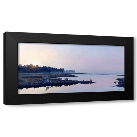 Blackwater Sunrise Black Modern Wood Framed Art Print by Goebel, Wilhelm