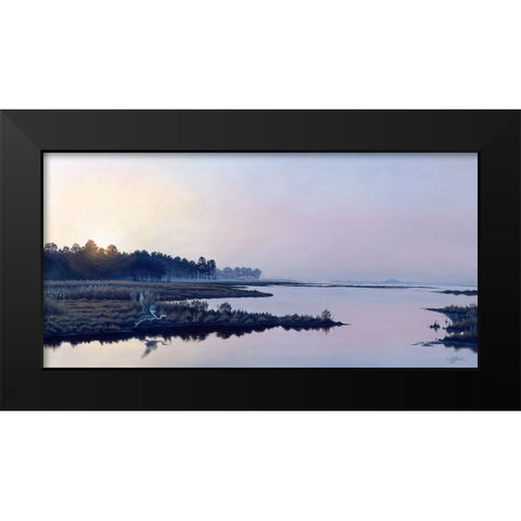Blackwater Sunrise Black Modern Wood Framed Art Print by Goebel, Wilhelm