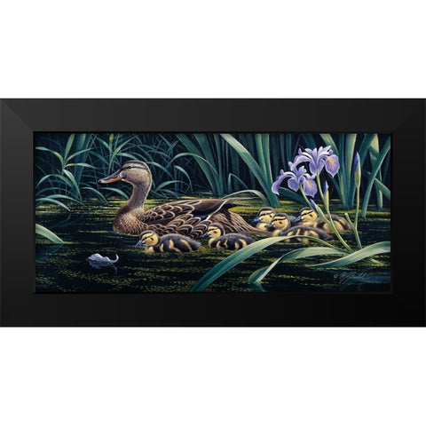 Mothers Day - Mallard Black Modern Wood Framed Art Print by Goebel, Wilhelm