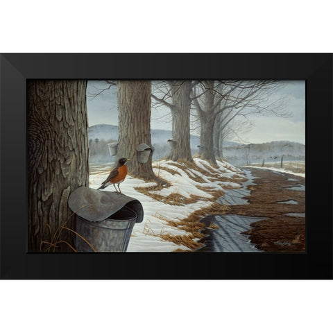 March Into Spring Black Modern Wood Framed Art Print by Goebel, Wilhelm