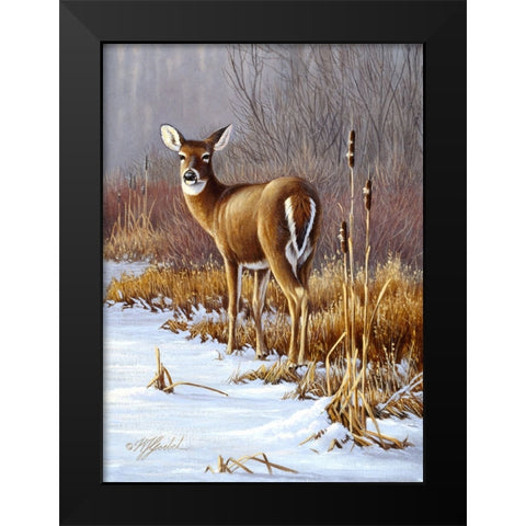 On Alert Black Modern Wood Framed Art Print by Goebel, Wilhelm