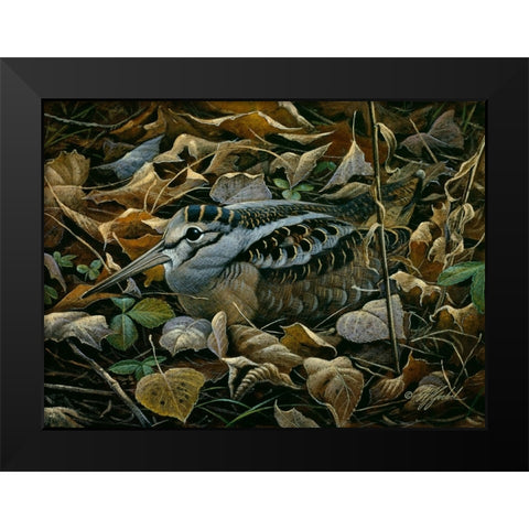 Sitting Tight Black Modern Wood Framed Art Print by Goebel, Wilhelm