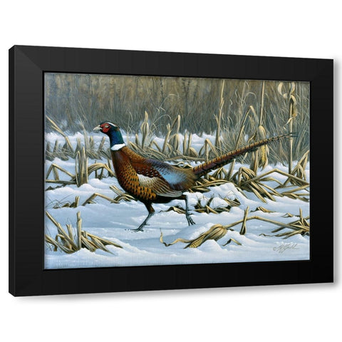 On The Run Black Modern Wood Framed Art Print by Goebel, Wilhelm
