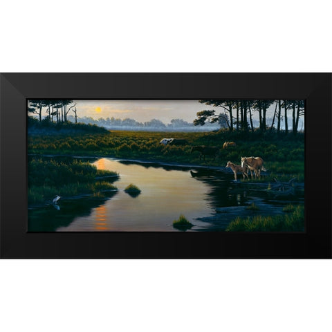 Assateague Sunset 1 Black Modern Wood Framed Art Print by Goebel, Wilhelm