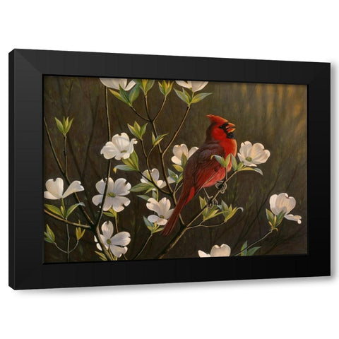 Spring Cheer Black Modern Wood Framed Art Print with Double Matting by Goebel, Wilhelm