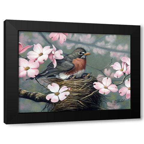 Mothers Day 2 Black Modern Wood Framed Art Print by Goebel, Wilhelm