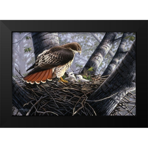 In The Nest Black Modern Wood Framed Art Print by Goebel, Wilhelm