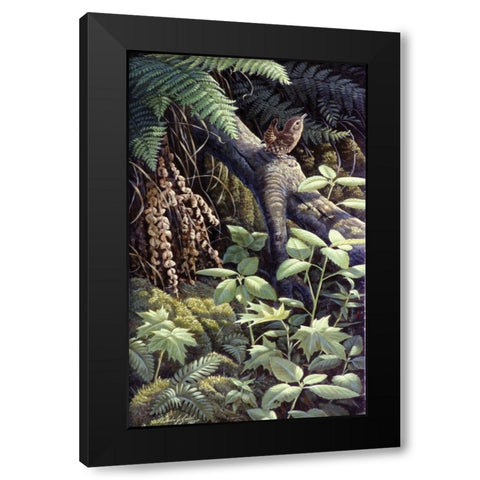 On A Limb Black Modern Wood Framed Art Print with Double Matting by Goebel, Wilhelm