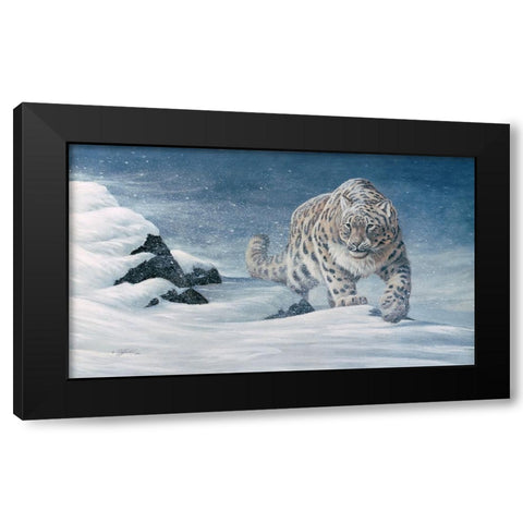 Stalking The Storm Black Modern Wood Framed Art Print by Goebel, Wilhelm