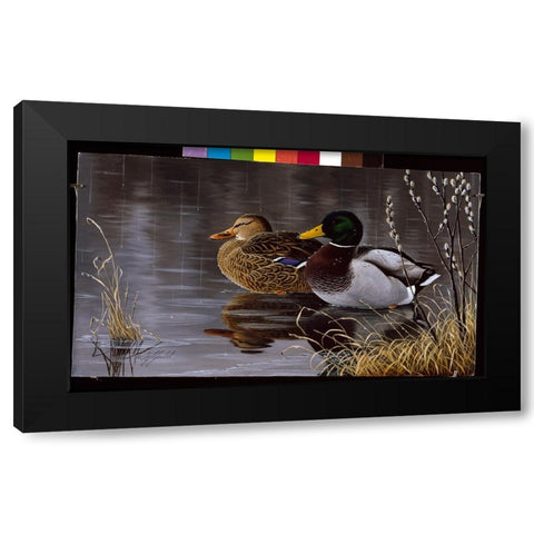 Spring Morning Black Modern Wood Framed Art Print by Goebel, Wilhelm