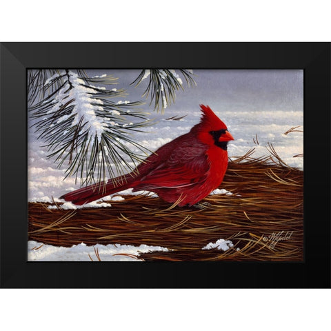 Under The Pine Black Modern Wood Framed Art Print by Goebel, Wilhelm
