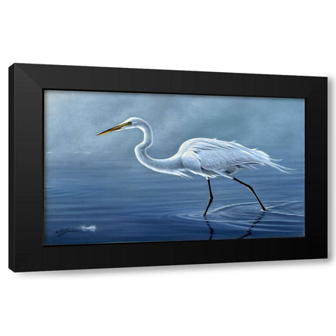 Walking The Edge Black Modern Wood Framed Art Print with Double Matting by Goebel, Wilhelm