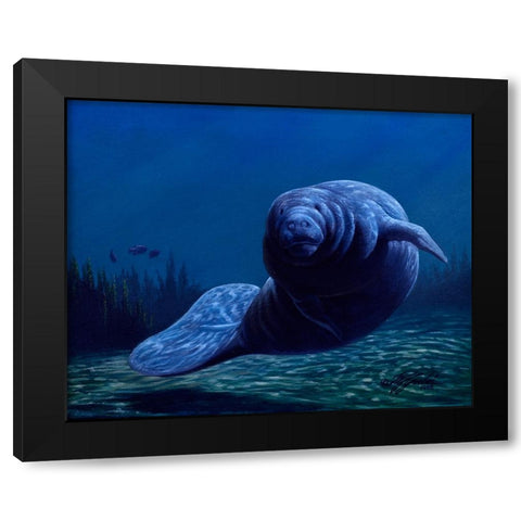 Face To Face Black Modern Wood Framed Art Print by Goebel, Wilhelm