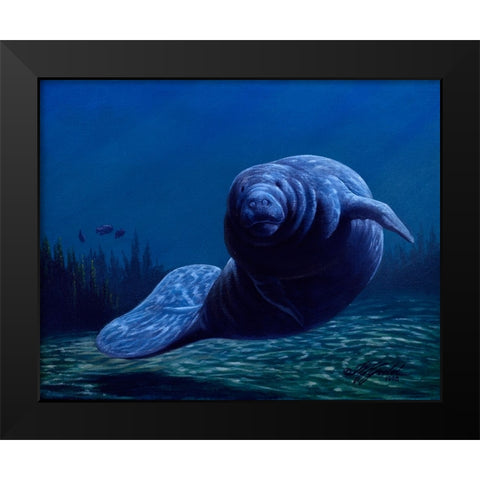 Face To Face Black Modern Wood Framed Art Print by Goebel, Wilhelm