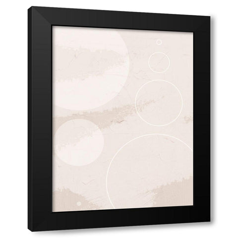 Round and Round Black Modern Wood Framed Art Print by Adebowale