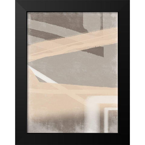 Grudgy Streaks Black Modern Wood Framed Art Print by Adebowale
