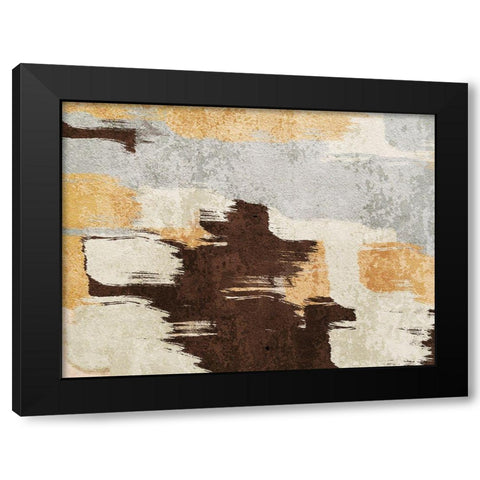 Changing Places Black Modern Wood Framed Art Print by Adebowale