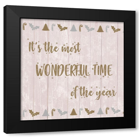 Wonderful Time Black Modern Wood Framed Art Print with Double Matting by Adebowale