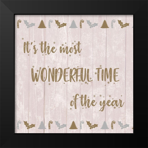 Wonderful Time Black Modern Wood Framed Art Print by Adebowale