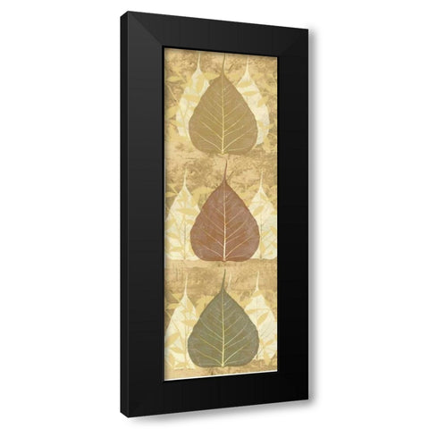 Tree Leaves 3 Black Modern Wood Framed Art Print with Double Matting by DAmico, Angela