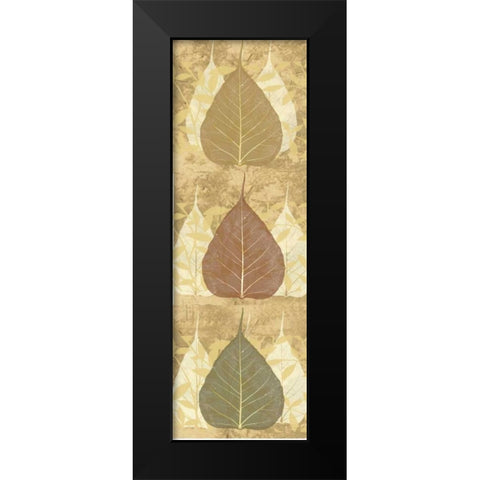 Tree Leaves 3 Black Modern Wood Framed Art Print by DAmico, Angela