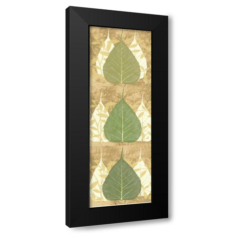 Tree Leaves 1 Black Modern Wood Framed Art Print by DAmico, Angela
