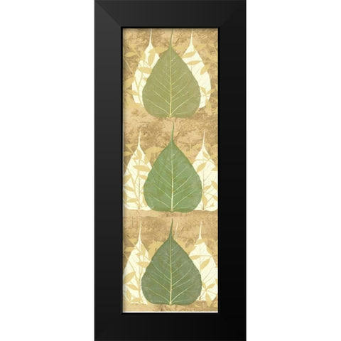 Tree Leaves 1 Black Modern Wood Framed Art Print by DAmico, Angela