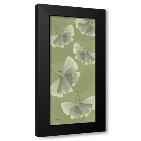 Green on Green Ginko Black Modern Wood Framed Art Print with Double Matting by Koetsier, Albert