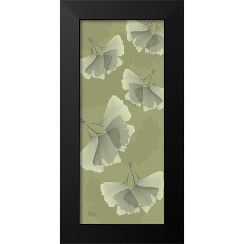 Green on Green Ginko Black Modern Wood Framed Art Print by Koetsier, Albert