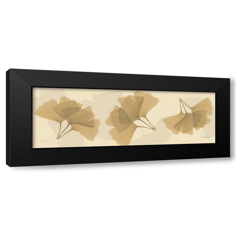 Leaves Tan on Beige 2 Black Modern Wood Framed Art Print by Koetsier, Albert