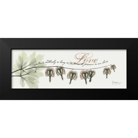 Bleeding Heart Love Black Modern Wood Framed Art Print by Koetsier, Albert