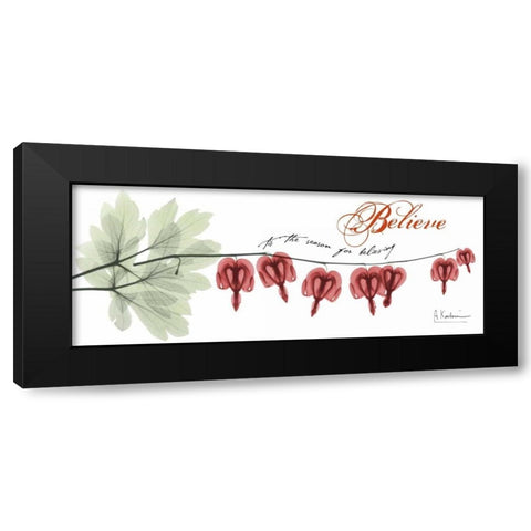 Bleeding Heart Believe Black Modern Wood Framed Art Print by Koetsier, Albert