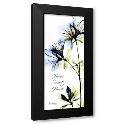 Blue Azalea - Home Black Modern Wood Framed Art Print with Double Matting by Koetsier, Albert