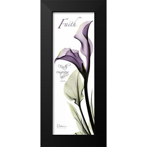 Calla Lily in Purple - Faith Black Modern Wood Framed Art Print by Koetsier, Albert