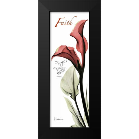 Calla Lily in Red - Faith Black Modern Wood Framed Art Print by Koetsier, Albert