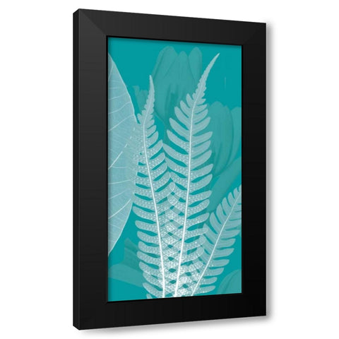 Teal Black Modern Wood Framed Art Print with Double Matting by Koetsier, Albert