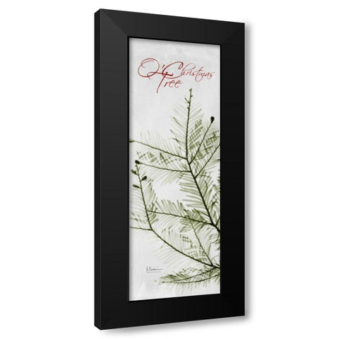 O Christmas Evergreen Black Modern Wood Framed Art Print by Koetsier, Albert