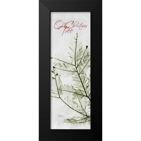 O Christmas Evergreen Black Modern Wood Framed Art Print by Koetsier, Albert