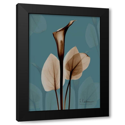 Fields of Blue I Black Modern Wood Framed Art Print by Koetsier, Albert