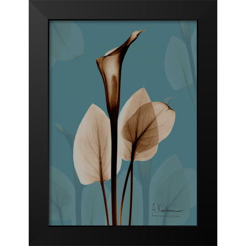 Fields of Blue I Black Modern Wood Framed Art Print by Koetsier, Albert