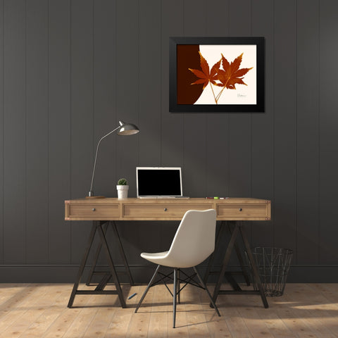 Japanese Maple on Brown and Beige Black Modern Wood Framed Art Print by Koetsier, Albert