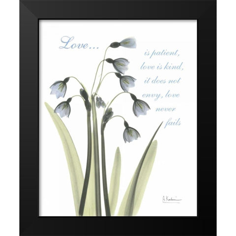 Snow Drop - Love Black Modern Wood Framed Art Print by Koetsier, Albert