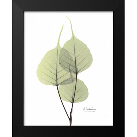 Bo Tree in Pale Green 2 Black Modern Wood Framed Art Print by Koetsier, Albert