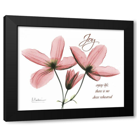 Clematis - Joy Black Modern Wood Framed Art Print with Double Matting by Koetsier, Albert