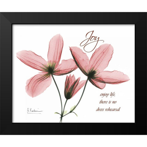 Clematis - Joy Black Modern Wood Framed Art Print by Koetsier, Albert