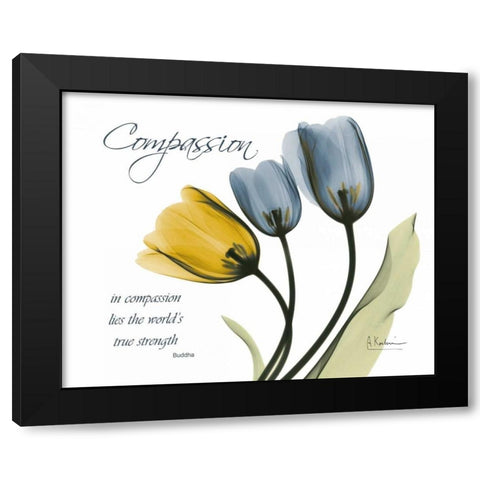 Tulip - Compassion Black Modern Wood Framed Art Print with Double Matting by Koetsier, Albert
