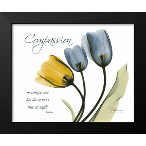 Tulip - Compassion Black Modern Wood Framed Art Print by Koetsier, Albert