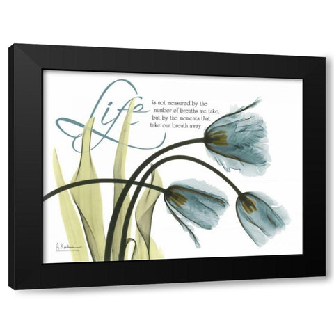 Life Tulips Black Modern Wood Framed Art Print with Double Matting by Koetsier, Albert