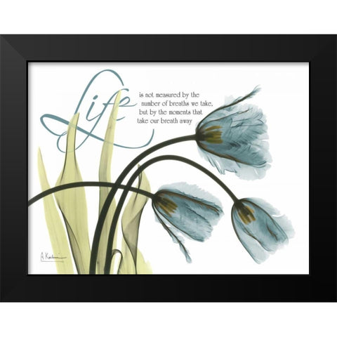 Life Tulips Black Modern Wood Framed Art Print by Koetsier, Albert